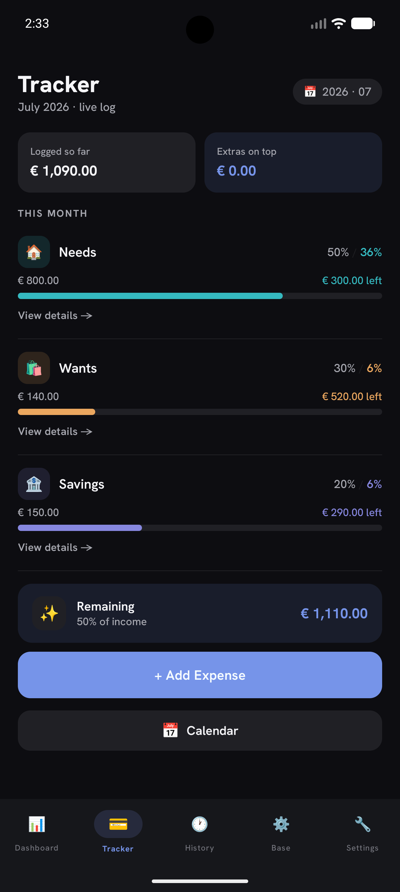 InkFlow expense tracker